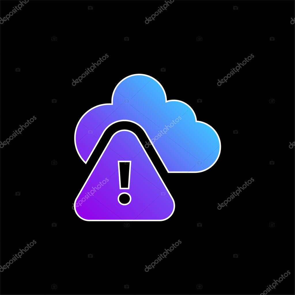 Access Denied blue gradient vector icon