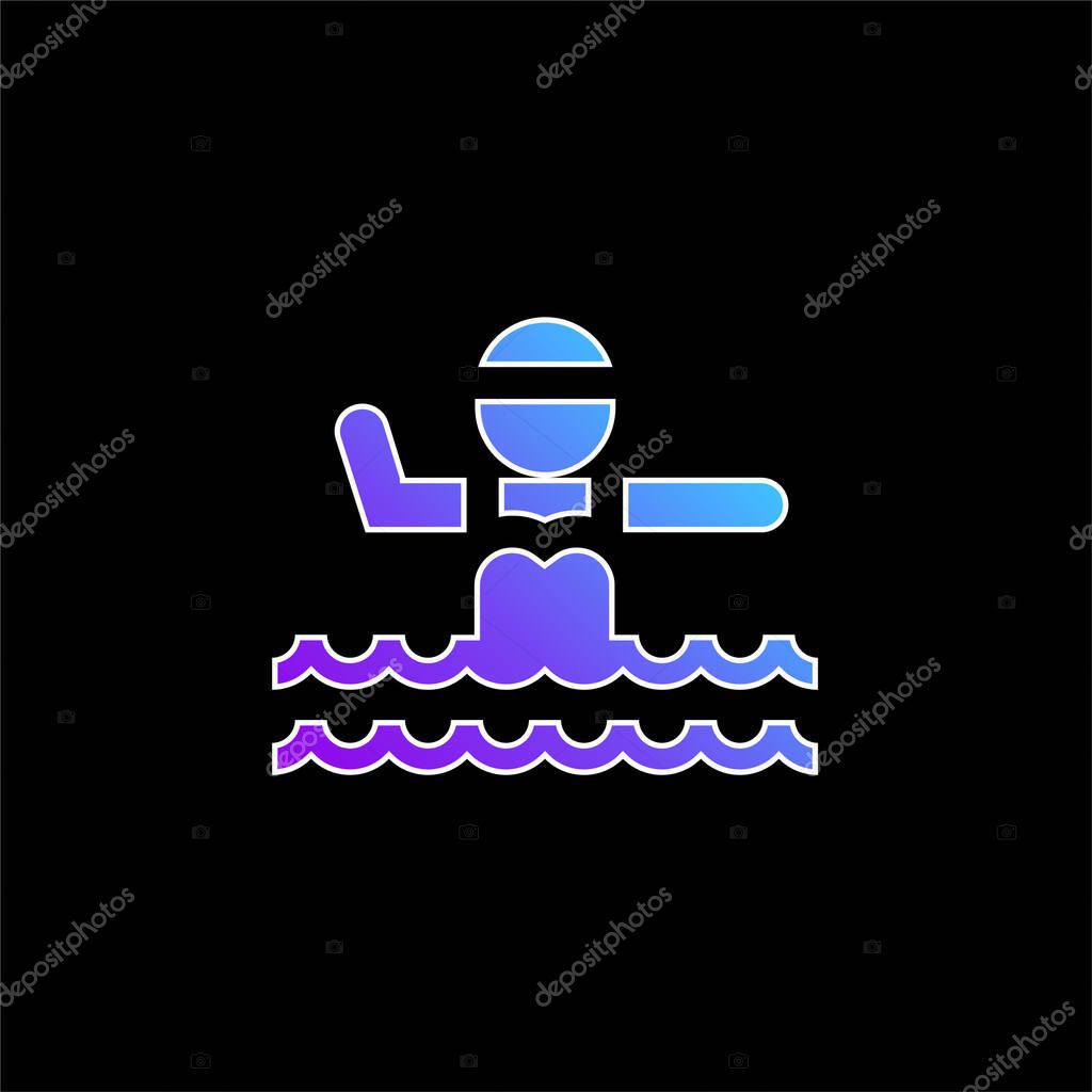 Aquagym blue gradient vector icon