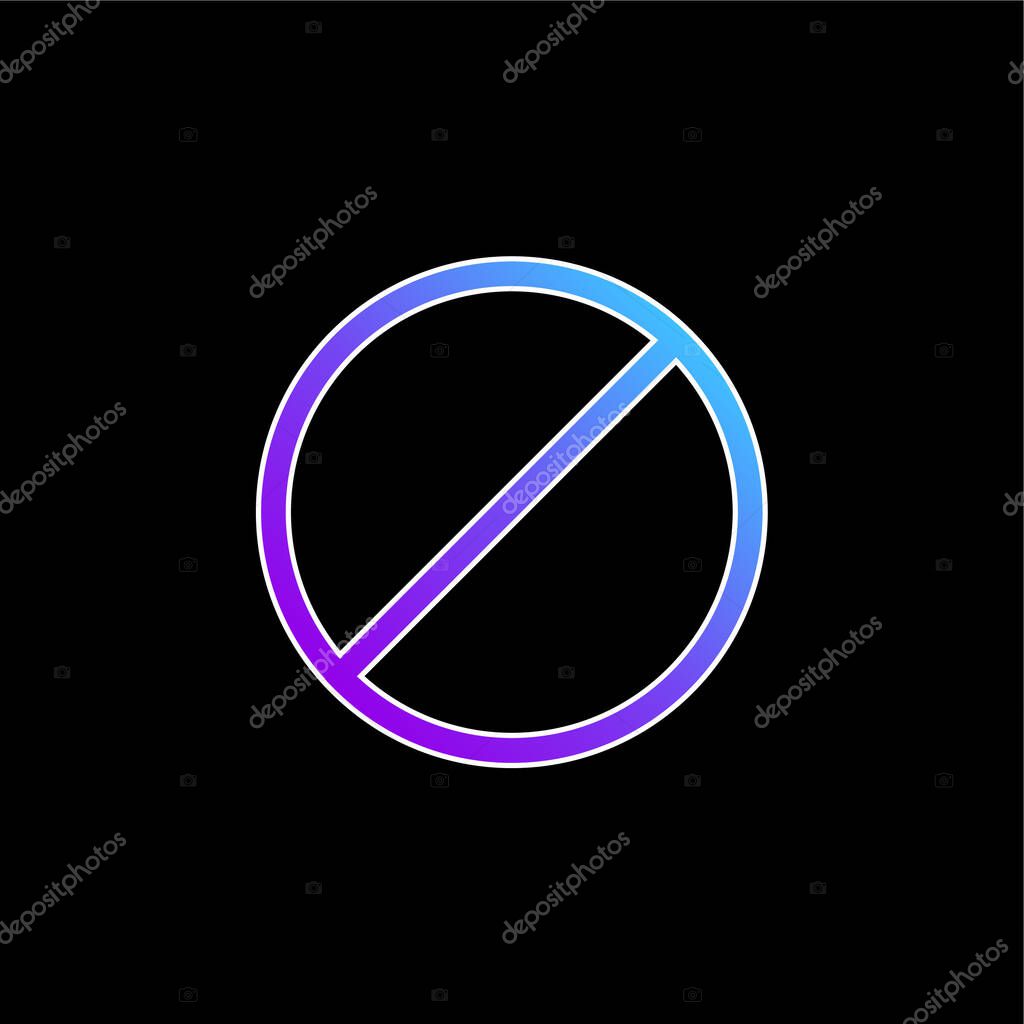 Access Denied blue gradient vector icon
