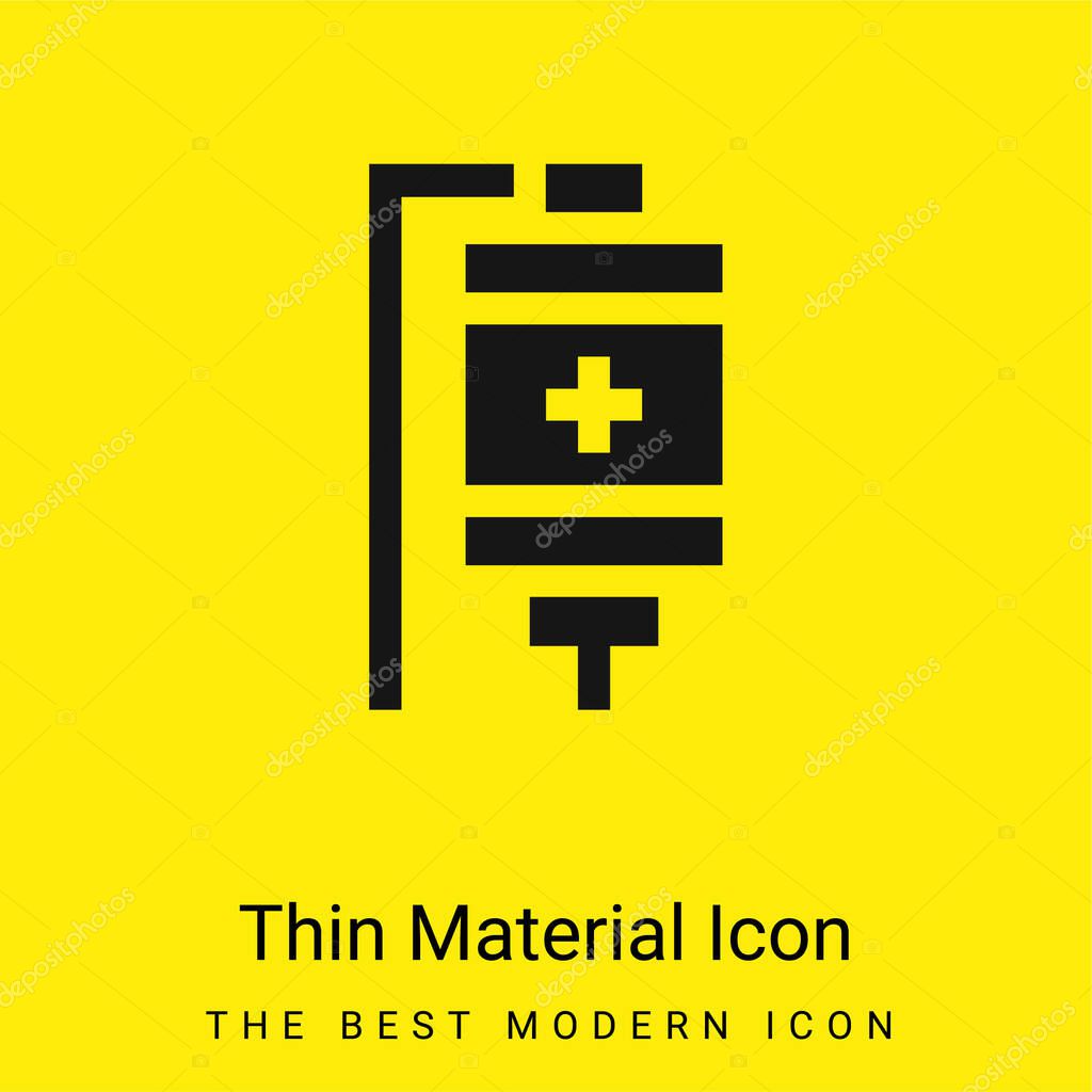 Blood Bag minimal bright yellow material icon