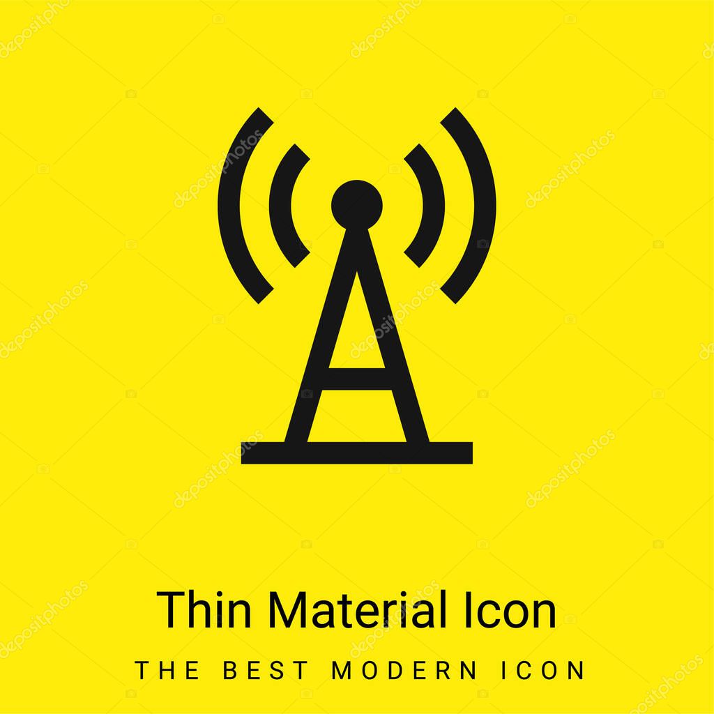 Antenna minimal bright yellow material icon
