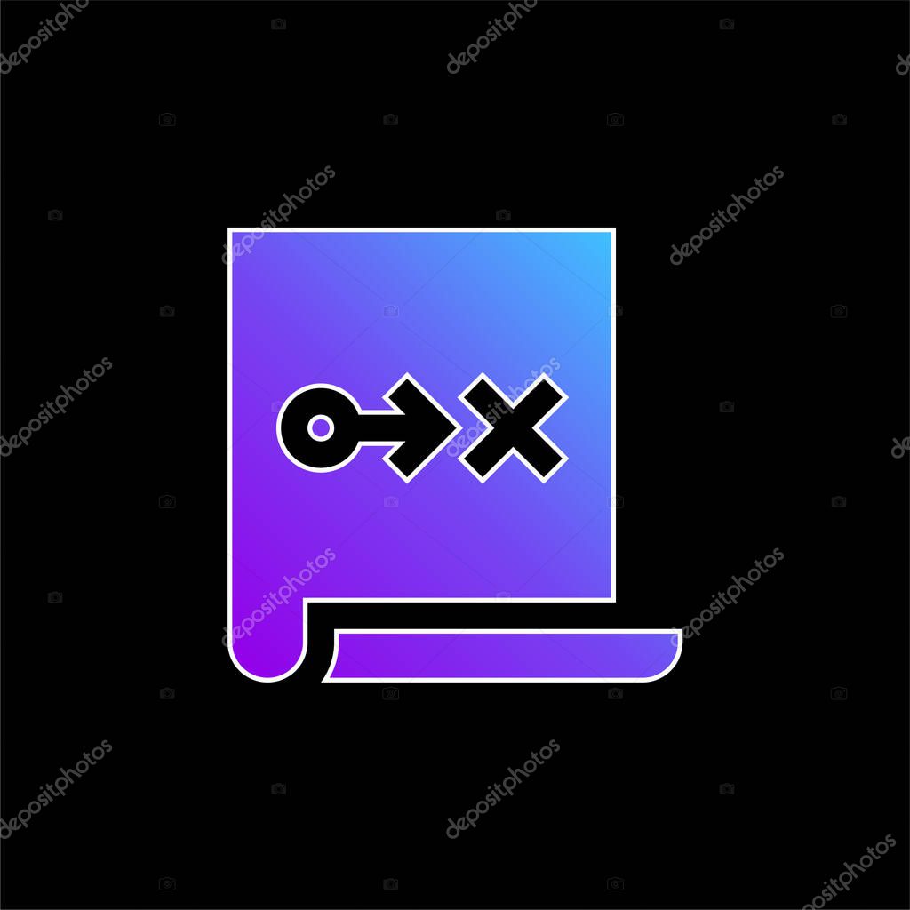 Action Plan blue gradient vector icon