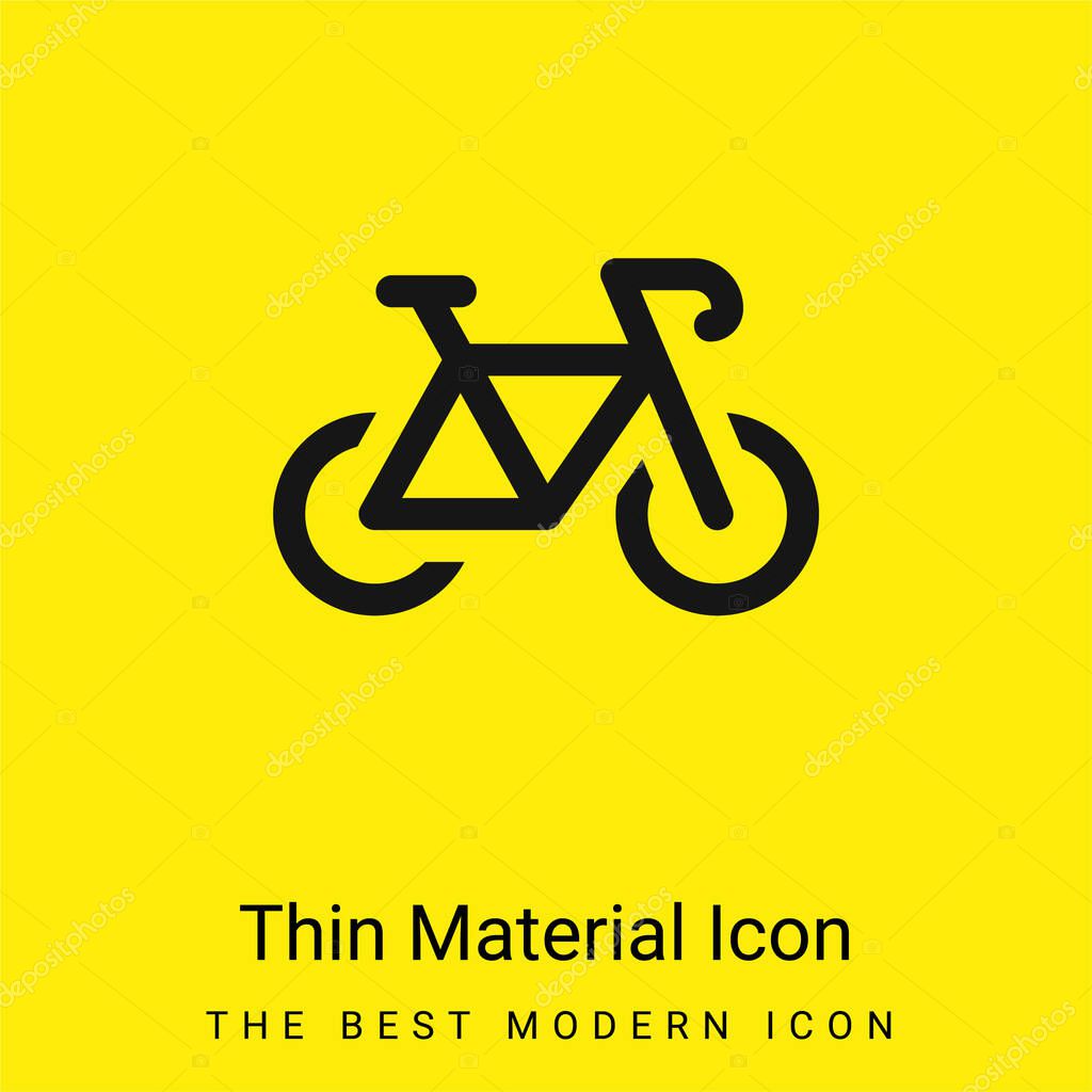 Bicycle minimal bright yellow material icon