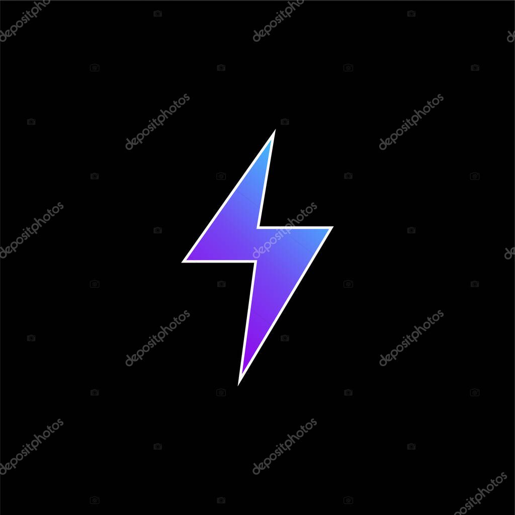 Bolt blue gradient vector icon