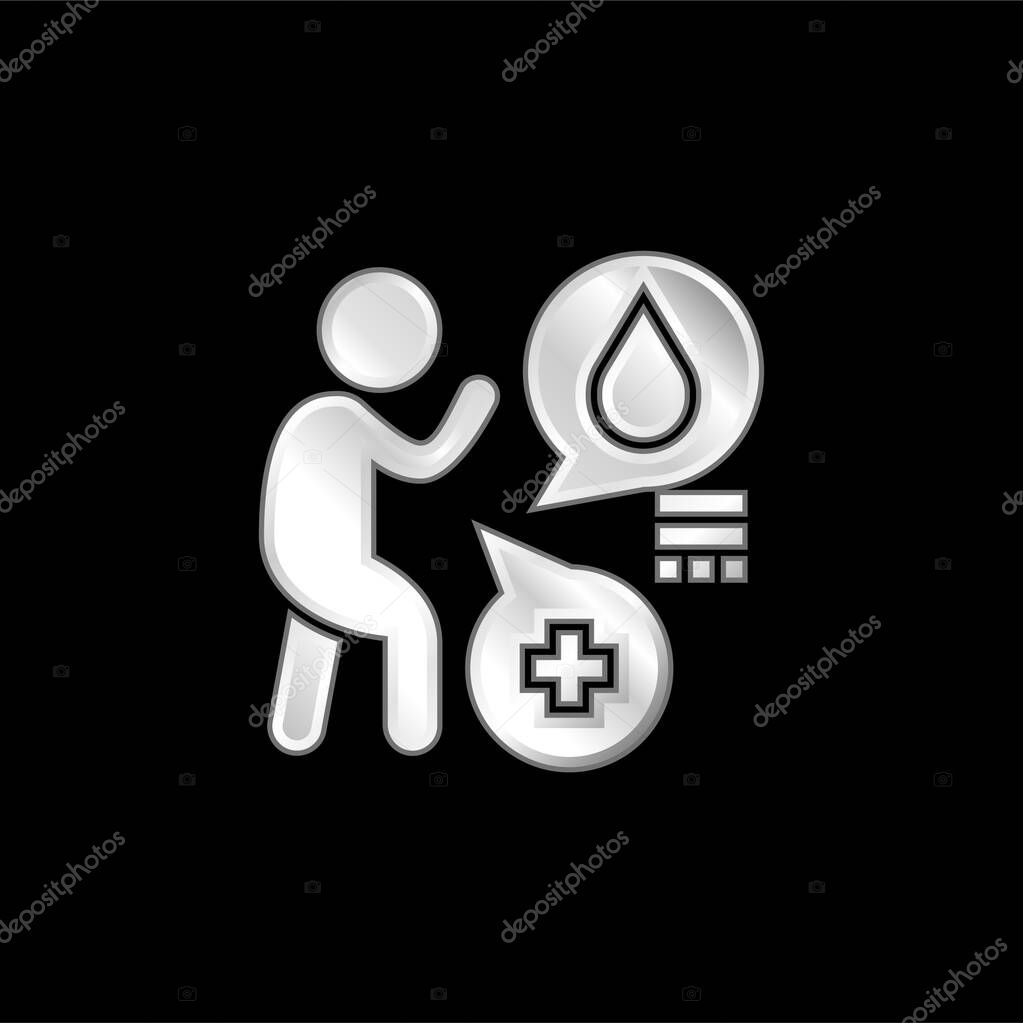 Allergy silver plated metallic icon