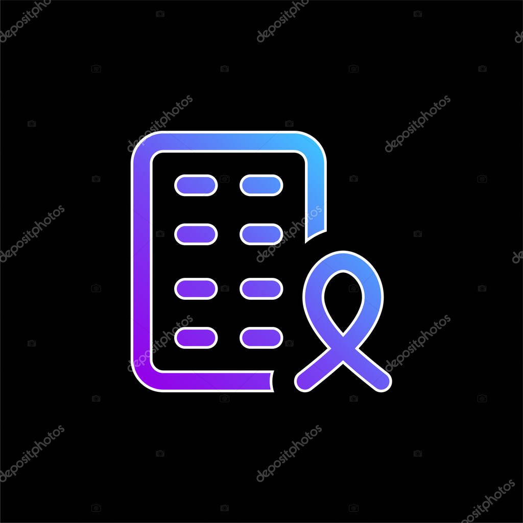 Aids blue gradient vector icon