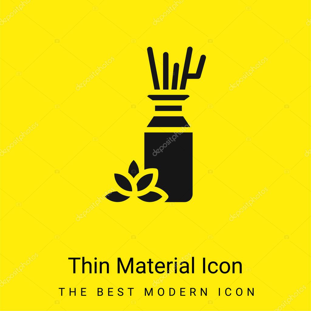 Aromatherapy minimal bright yellow material icon