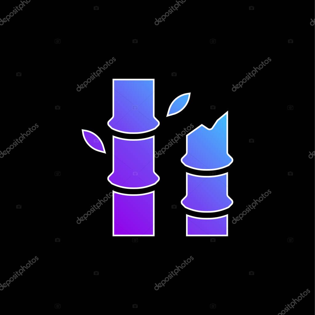 Bamboo blue gradient vector icon