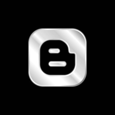 Blogger gümüş kaplama metalik simgesi