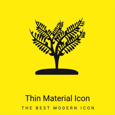 Büyük Bitki Küçük Ağaç Gibi Minimum Parlak Sarı Madde Simgesi