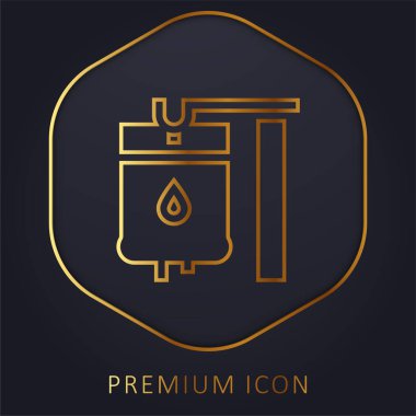 Kan altın çizgisi logosu veya simgesi