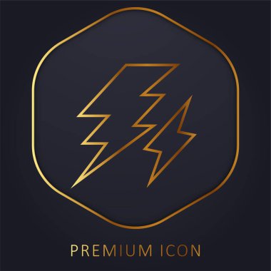 Bolt golden line premium logo or icon clipart
