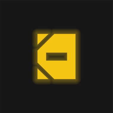 Gündem sarı parlak neon simgesi