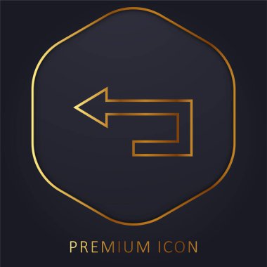 Arrow altın çizgi premium logosu veya simgesi