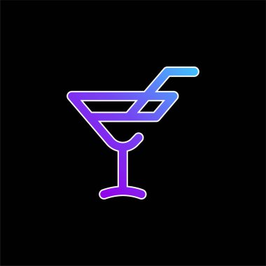 Alkolik Mavi gradyan vektör simgesi iç