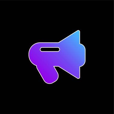 Siyah Megafon mavi gradyan vektör simgesi