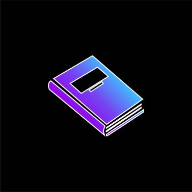 Kitap mavi gradyan vektör simgesi