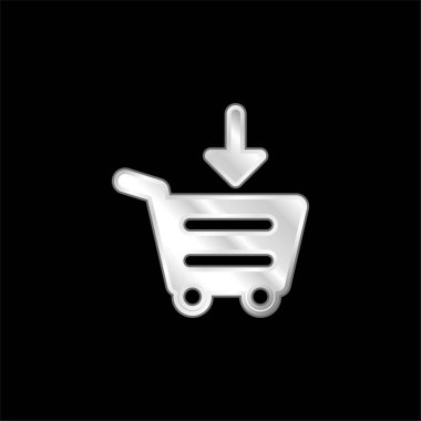 Araba gümüş kaplama metalik simgeye ekle