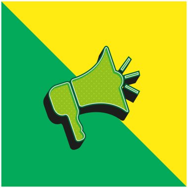 Yükseltici Yeşil ve Sarı 3D vektör simgesi