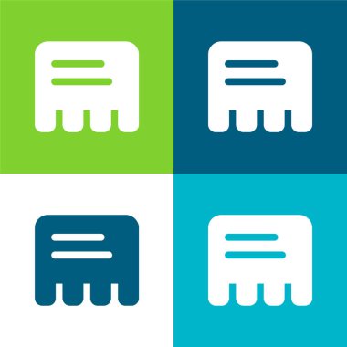 Düz dörtlü renk simgesi setini tersine çevir