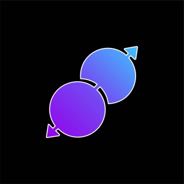 Ok Yerelleştirme mavi eğimli vektör simgesi