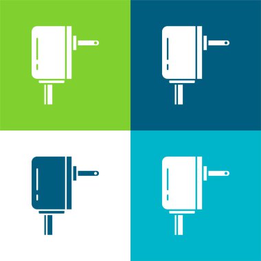Adapter Düz 4 renk en küçük simge kümesi