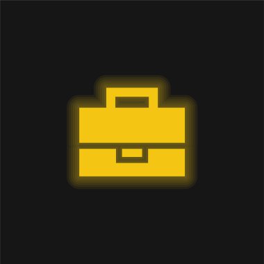 Siyah Evrak Çantası Sarı Parlak Neon simgesi