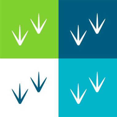 Kuş Düz 4 renk en küçük simge kümesi