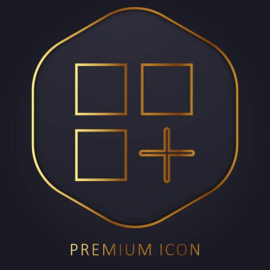 Altın çizgi prim logosu ya da simgesi uygula