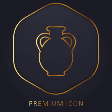 Amforo altın çizgi prim logosu veya simgesi