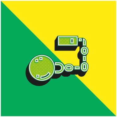 Ball Green and yellow modern 3d vector icon logo clipart