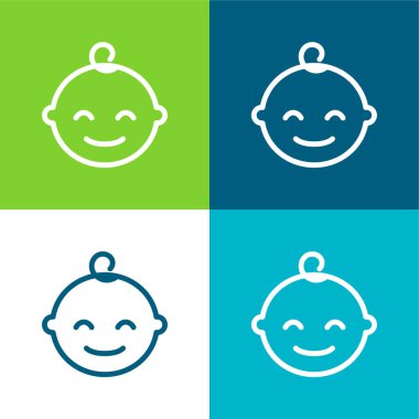 Bebek Düz Renk Simgesi seti