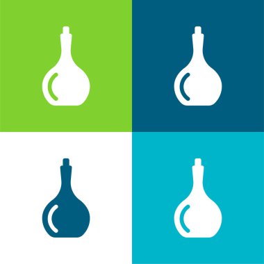 Büyük Şişe Düz 4 renk en küçük simge kümesi