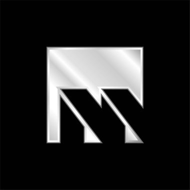 Brasilia Metro Logosu gümüş kaplama metalik simge