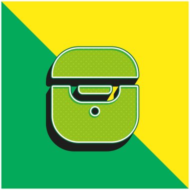 Hava podları yeşil ve sarı modern 3d vektör simgesi logosu