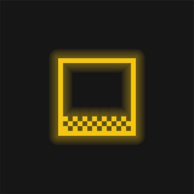 Alt Kenar Sarı Parlak Neon simgesi