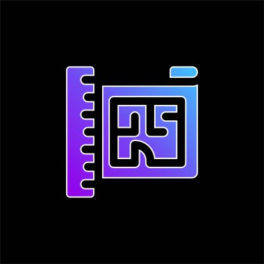 Mavili gradyan vektör simgesi