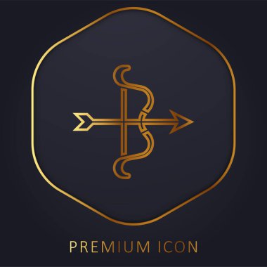 Altın çizgi prim logosu veya simgesi