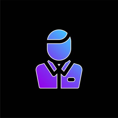 Yardımcı mavi eğimli vektör simgesi