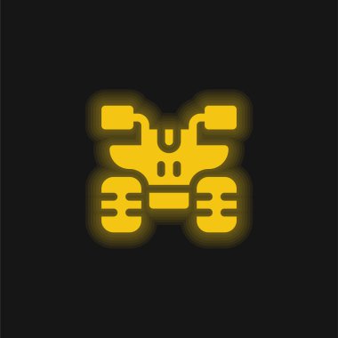 Atv sarı parlak neon simgesi