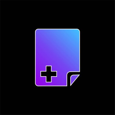 Belge mavisi gradyan vektör simgesi ekle