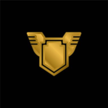 Rozet altın kaplama metalik simge veya logo vektörü