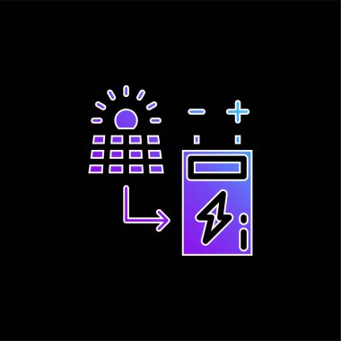 Pil mavi gradyan vektör simgesi