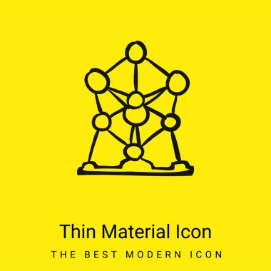 Atom Modern Mimari Minimum Parlak Sarı Madde Simgesi
