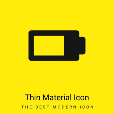 Battery Almost Full minimal bright yellow material icon clipart