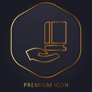 Altın satır premium logosu ya da simgesi