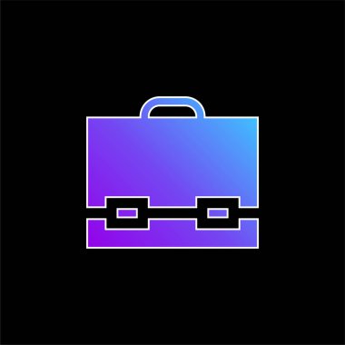 Evrak çantası mavi gradyan vektör simgesi