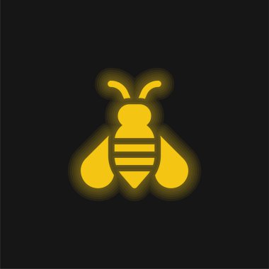 Arı sarısı parlak neon simgesi