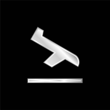 Gelen gümüş kaplama metalik simge