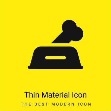 Bowl minimal bright yellow material icon clipart